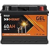 GEL Batterie 60Ah 12V Solarbatterie Wohnmobil Boot Versorgungsbatterie Solar Akku ersetzt 70Ah 80Ah