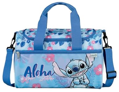 Scooli - Disney Stitch Sporttasche für Kinder - 23 x 35 x 16 cm - geräumiges Hauptfach - Verstellbarer Schultergurt - Zubehör für die Schule - Umhängetasche