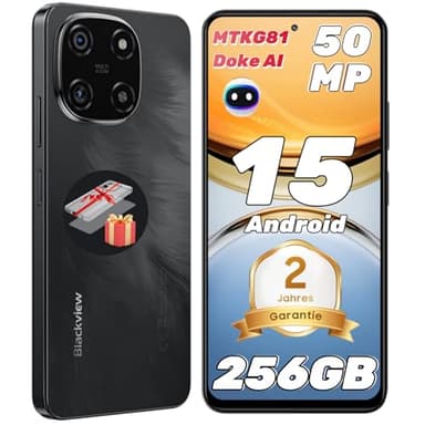 Blackview Color 6 KI Android 15 Handy 24GB+256GB /2TBTF, 50MP Super PD, 2.0GHz MTK G81 Octa Core, 6.67" Smartphone Ohne Vertrag, 5000mAh/18W, Dual SIM Handys/Fingerabdruck/Face ID/GPS/OTG