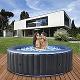 Miweba MSpa Whirlpool Outdoor | Bergen 8 Personen Pool - Spa ⌀ 224.0 cm - UV-C Wasserreinigung - Hot Tub - Aufstellpool mit Fernbedienung - Aufblasbarer Whirlpool - Swimmingpool aufblasbar (8 Pers.)
