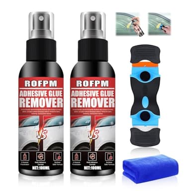 ROFPM Aufkleberentferner, Sekundenkleber Entferner, Etiketten Entferner, Klebstoffentferner Extra Stark Vignetten Entferner, Entfernt Schnell Hartnäckige Etiketten Allen Glatten Oberflächen, 200ml