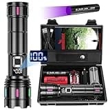 Shadowhawk Taschenlampe Led Aufladbar 500000 Lumen, XHM90.2 30W Led Taschenlampe Extrem Hell, LCD Display taschenlampen Starke Taschenlampe USB C Batteriebetrieben, IP67 Flashlight für Camping Outdoor