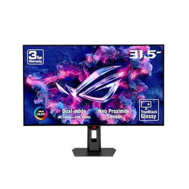 ASUS ROG Strix OLED XG32UCWG (32 Zoll 4K UHD Gaming Monitor, Dual-Modus 4K bei 165 Hz FHD bei 330 Hz, 0.03ms, Sync-Tech, HDR 400 TB, QD-OLED, 16:9, 3840x2160, DP, HDMI, 15W USB-C, USB-Hub)