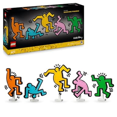 LEGO Art Keith Haring – Tanzende Figuren – Bauset für Erwachsene – Wandkunst oder DIY-Dekoration für Zuhause in leuchtenden Farben – Originelles Geschenk für Männer und Frauen 31216