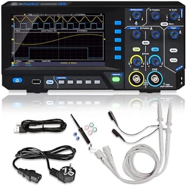 PeakTech P 1401, Digital Speicher Oszilloskop, 2 Kanal, 10 MHz, 100 MS/s, USB Schnittstelle, PC Software, P 1401, Schwarz