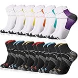 Lvefyti 12 Paar Kompressionssocken Damen Herren,Kompressionssocken gegen Fersensporn und Plantarfasziitis,Wandersocken Compression Socks Trekkingsocken Kompressionsstrümpfe für Fußgröße 34-39