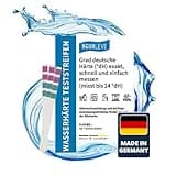 AGUALEVE Wasserhärte Teststreifen 50 Stück - *NEU* - Deutsche Grad Härte (°dH) schnell und einfach messen - Messbereiche bis 24 °dH - Made in Germany