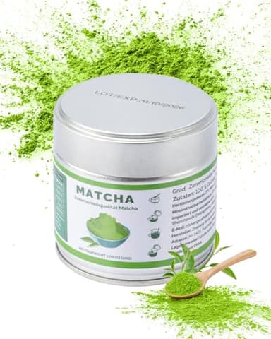 Premium Matcha Tee Pulver, Hochwertiger Ceremonial Grade, Weicher Reiner Geschmack, Erste Pflückung, Ohne Zusatzstoffe, Veganfreundlich, Natürlicher Aromaprofil, Ideal für vielseitige Getränke, 30g