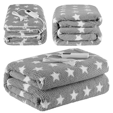 Steinborg® Heizdecke mit Abschaltautomatik 180x130cm Kuschelheizdecke elektrische Wärmedecke Kuscheldecke Bett Sofa Wärmezudecke Thermodecke Elektro-Wärmedecke Wärmebettdecke 9 Stufen waschbar