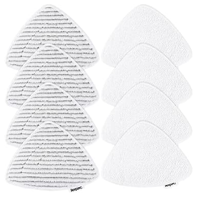 KEEPOW 8 für Vileda Dampfreiniger Ersatzbezüge, Steam Ersatzbezug Kompatibel mit Vileda Steam Dampfreiniger und Kompatibel mit Vileda Steam PLUS Dampfreiniger, Upgrade-Material (4 Grau + 4 Weiß)