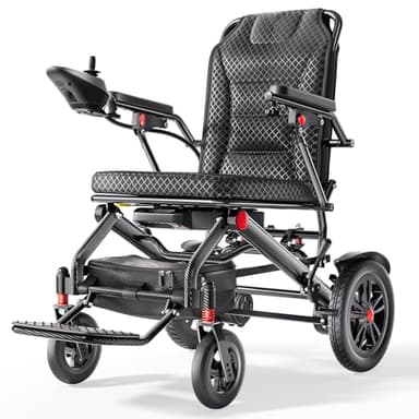 HomyKing Elektrischer Rollstuhl für Erwachsene, 250 W Leistung 25 km Reichweite, Faltbar Leicht Elektrorollstuhl für Senioren, Falten rollstuhl elektrisch, Mobilitätsroller 15-Ah-Lithium-Batterie