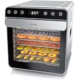 Arendo - Dörrautomat Edelstahl mit 8 Edelstahlgitter - 700 W - 35°-85°C - 8 Edelstahl Einlegetabletts mit insgesamt 6700 cm² - Dörrgerät Dehydrator Obsttrockner Dörrapparat - Obst Fleisch Pilze uvm