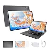 Tablet 12 Zoll mit Tastatur,4G LTE Tablet 2 in 1 (Make Calls)16GB RAM,256GB ROM,Android 14 Phablet,GSM entsperrt,FHD 2K-Display,Octa Core,Gaming-Tablet,8000 mAh/20W Schnellladung,Business Tablet