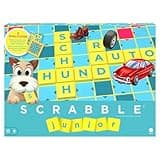 Mattel Games Scrabble Junior Wörterspiel und Kinderspiel, Kinderspiele Brettspiele geeignet für 2 - 4 Kinder ab 6 Jahren, Design kann variieren, Deutsche Version, Y9670