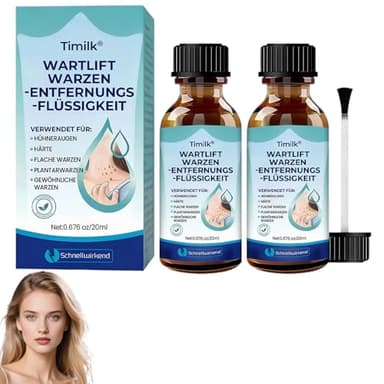 Timilk WartLift Warzen-Entfernungsflüssigkeit, Timilk Stielwarzen Entferner, Natürliche Warzenentfernungslösung, Klare und Selbstbewusste Haut, für alle Hauttypen(2, 20ml)