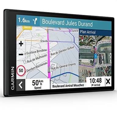 Garmin dēzl LGV 610 EU – LKW-Navigationsgerät mit Farbdisplay, vorinstallierten EU Karten (46 Länder), fahrzeugspezifischem Routing, Echtzeitdienste & Zielorte mit Satellitenbildern