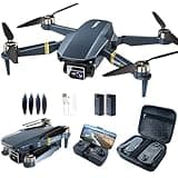 Bürstenlos Super Ausdauer Faltbare Quadcopter Drohne für Anfänger– 40+ Minuten Flugzeit, Wi-Fi FPV Drohne mit 120°Weitwinkel 4K HD Kamera, Bürstenloser Motor, Folge-Modus (2 Batterien)