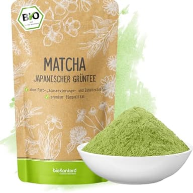 Bio Matcha Pulver 100 g – Japan Matcha Tee, 100% natürlich & ohne Zusätze | Grünteepulver von bioKontor