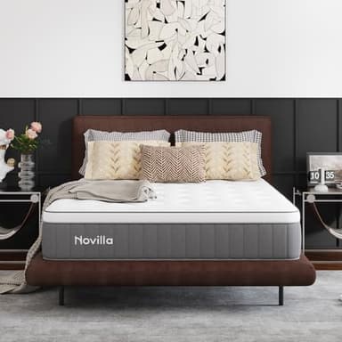 Novilla Matratze 160x200 cm, 25 cm Höhe Härtegrad H4 Kühlende & atmungsaktive 7-Zonen Kaltschaummatratze, Memoryschaum & Komfortschaum Rollmatratze, Oeko-TEX Zertifiziert atmungsaktiver Bezug