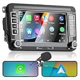 Liulbobu Autoradio für Golf 5 6 Passat Jetta Caddy Polo cc Tiguan EOS Touran T5 Scirocco Wireless Carplay & Android Auto, mit 7 Zoll VW RadioTouchscreen Radio/Bluetooth/FM/AM/USB/DSP/RDS/Mirror Link