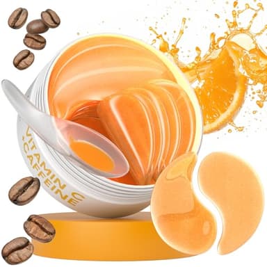 Vitamin C & Koffein Augenpads Gegen Augenringe (30 Paare) - Eye Pads zur Hydratation, Under Eye Patches zur Augenringe Entfernen, Augenpads gegen Tränensäcke, Geschwollene Augen Tränensäcke