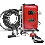 Elektrische Rohrreinigungsmaschine 400W 450U/min mit FI-Schalter für Ø30-100mm Rohrleitungen Rohrreinigungsspirale Ø10mm 5M, 16mm 18,5M Spiralen, Rohrreinigungsgerät Rohrreiniger Abflussreiniger