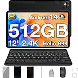 DOOGEE T40PRO Tablet mit Tastatur Android 14 Tablet 12 Zoll Helio G99 20(8+12) GB RAM +512GB ROM(2TB TF) Tablet PC,10800mAh Akku Tablet LTE, 2.4K Display 16MP 4G Dual SIM Gaming Tablet mit SIM Karte