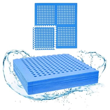 Generisch Pool Unterlegmatte Poolmatte 9 Stück - 50x50x1cm cm - Blau - Bodenschutzmatte für den Pool und Planschbecken - Bodenfolie Bodenmatte Poolunterlage Bodenschutz (9 Stück)