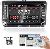 CAMECHO Android 13 Autoradio mit Navi für VW Golf 5 Golf 6 Skoda Polo Passat Tiguan Touran,7 Zoll HD Bildschirm mit GPS WiFi Bluetooth FM Dual USB Mirror Link AUX-In+Rückfahrkamera