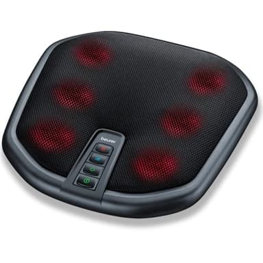 Beurer FM 70 Shiatsu Fuß- und Rückenmassagegerät, wohltuende Massage mit zuschaltbarer Wärmefunktion zur Linderung von Verspannungen, angenehmes Material, mit Abschaltautomatik