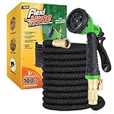 Schlauch Flexibel - Ausziehbare Garten Schlauch Flex Rohr-8 Funktion Spritzpistole-Extra Stärke & Fest Messing Armaturen Flexibler Wasserschlauch Garden Hose (Schwarz - 30 Meter)