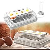 YRHome Brutautomat Vollautomatisch Brutmaschine Mit LED-Kontrollfunktion Silikon-Heizelement Inkubator Hühner Wärmeplatte Küken Brutkasten Hühner Für 20 Eier,Grau+Weiß