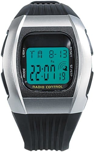 PEARL Funkarmbanduhr: Digitale Unisex-Sport-Funkuhr mit LCD-Display SW-640 dcf (LCD Armbanduhr, Funkuhr Armband, Uhr Damen)