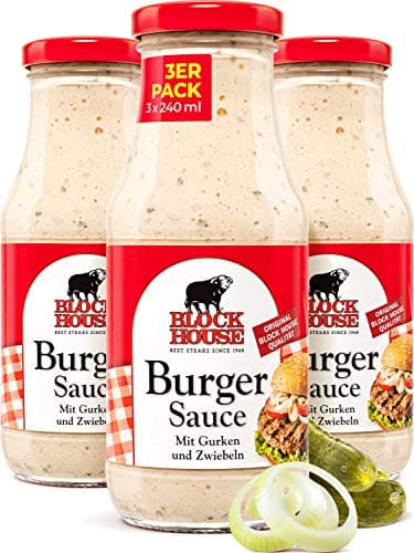 Block House Burger Sauce 3x 240ml für Fleisch oder Burger - in Restaurantqualität