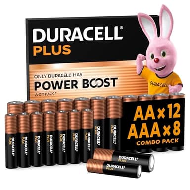 Duracell Plus Batterien AAA & AA, Kombipackung mit 20 Stück, langlebige Power, Batterien für Haushalt und Büro