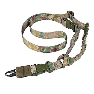 ACEXIER Verstellbarer taktischer Schlingengürtel Single Point 1000D Heavy Duty Mount Bungee Slings Kit Airsoft Strap Jagdzubehör Cs Army (CP)