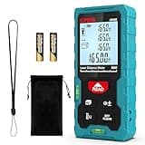 Laser Entfernungsmesser Hohe Genauigkeit, 50 m, Kiprim LD50E, Laser-Maßband, Compaktes Laser-Messgerät mit Größerem Hintergrundbeleuchtetem LCD-Display, ft/m/in-Umschaltung, Wasserwaage