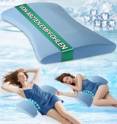 Hypuno Orthopädisches Lendenkissen Ergonomische Rücken- & Lordosenstütze aus Memory-Schaum für Bett & Sofa – Entlastung im unteren Rücken– Kühlender, Abnehmbarer Waschbarer Bezug