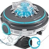 KESSER® Poolroboter Poolreiniger Akku Aqua-9000 inkl. Transporttasche Pool Roboter für bis 80m² Pools, Li-Ion Akku max. 75 min, Kabellos Poolsauger Bodenreinigung Vollautomatisch Bodensauger Anthrazit