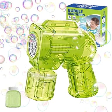 PANACARE Mini Seifenblasenpistole, Seifenblasenspielzeug Kinder 5000+ Blasen mit Seifenblasenlösung/Gelee-Farbe für Hochzeit/Geburtstag/Party/Ostern, Junge&Mädchen Outdoor Geschenk, Jelly Bubble Gun
