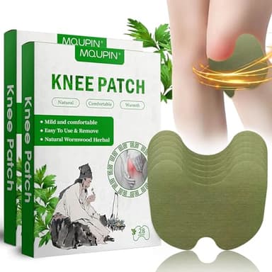 MQUPIN Knie Patch, 56 Pcs Wärmepflaster, Wermutpflaster für Knie, Rücken, Nacken, Schulter Entzündungen