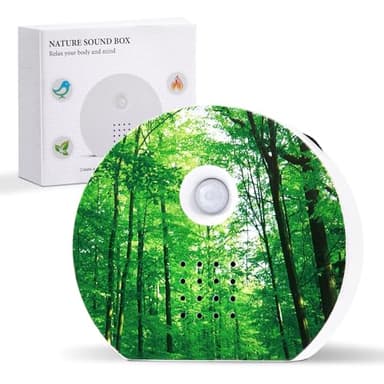 PHYSEN Vogelgezwitscher Box Toilette Bewegungsmelder, Naturgeräusche Meeresrauschen Soundbox, 9 Vogelgesang Bird Gesang Vogelzwitschern Box mit Timing & Wandhalterung für Toilette Spa Entspannung