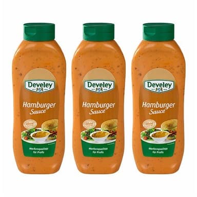 3x Develey 'Hamburger Sauce' Salsa Hamburger, 875 ml