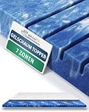 8 cm hoch - 7-Zonen Deluxe Gelschaum-Topper 140x200cm mit RG 50 - Hochwertiger Lyocell-Bezug - Antirutschfunktion - Umlaufendes Klimaband - Gel-Topper 140 x200 8cm
