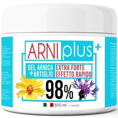 ARNIplus+ Arnika Gel Extra Stark 500 ml, mit Vitamin C, Stark Arnika Salbe Hochkonzentriert Zur Muskelkater,Muskelentspannung Salbe Sehnenscheidenentzündung, Kühlende Sportsalbe Muskel (1x 500ml)