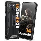 OUKITEL G2 Outdoor Handy Ohne Vertrag, Android 14 Octa-Core günstig Smartphone, 6300mAh Akku, 6" HD+ Display, 16GB+64GB Smartphone 4G, IP68 Wasserdicht, 5+13MP Kamera, Dual SIM, OTG-Schwarz