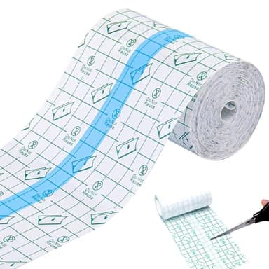 Vmxlso Tattoo Folie Heilung, 20cm x 10m Duschpflaster Wasserfest Groß Nach Op, Tattoo Pflaster Wasserdicht, Second Skin Tattoo, Wasserfeste Pflaster für Tätowierter Haut Wundschutz