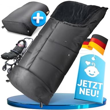 Möwenwelt® Fußsack für Kinderwagen Winter – wächst mit deinem Baby | Auch für Babyschale & Autositz | Flanell statt Fleece – weich, hautfreundlich & warm | Wasserabweisend & maschinenwaschbar