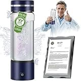 LOZITX Wasserstoff Wasserflasche 420ml Blau【Elektrolysevon H2 Entspricht lHSA-Zertifizierung】Wasserstoff Wasser Mit SPE-PEM-Technologie Hydrogen Water Bottle 【H2-Konzentration Bis Zu 5 MIN/6.85PPM】
