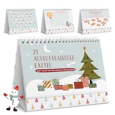 Adventskalender Rätsel 2025 für Kinder & Familie – 24 spannende Knobelaufgaben & Logikrätsel – Lustiger Weihnachtskalender zum Mitmachen & Verschenken | Geschenkidee für Erwachsene & Kinder
